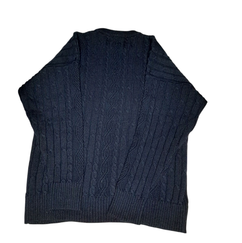 90s Burberry | Prorsum Equestrian Knight | Wool Big Logo | Cable Knit Sweater - Picture 4 of 10